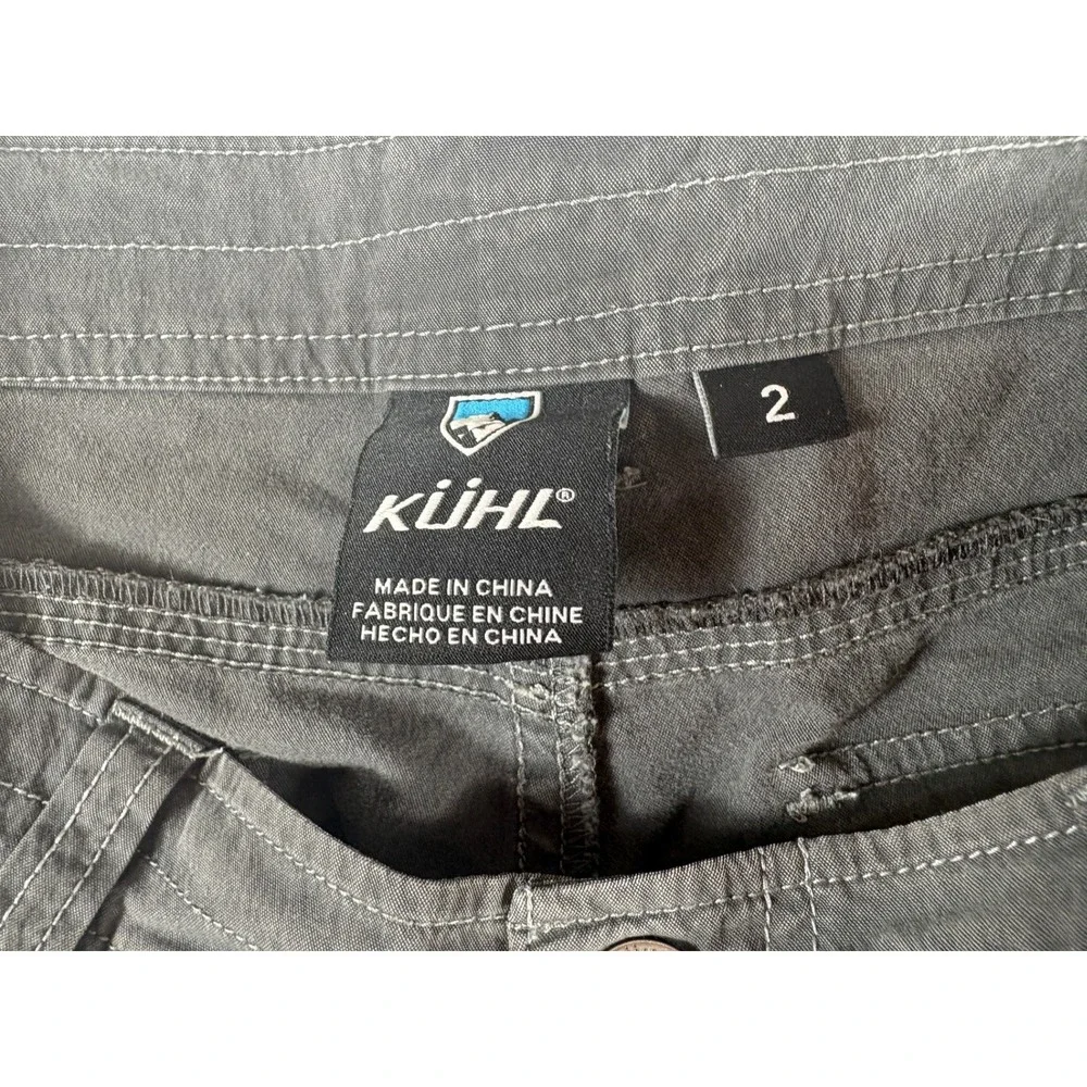 Kuhl Women Cargo Shorts‎ Womens 2 Gray Rugged Flex Durable Outdoors Athletic Fit